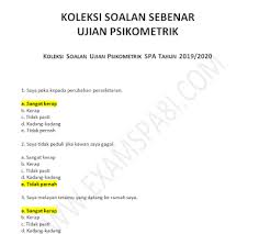 Ini dapat membantu anda memahami kemampuan relatif anda. Contoh Soalan Ujian Psikometrik Juruukur J41 Juruukur Bahan J41