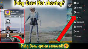 Pubg Crew Option Not Showing Pubg Crew Removed By Idiot Gaming Youtube