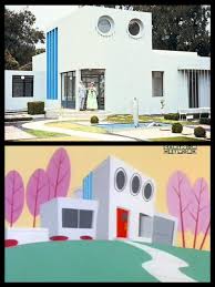 Til That The Powerpuff Girls House S Design Was Inspired By The Villa Arpel In Jacques Tati S 1958 Film Mon Oncle Powerpuff Girls Girl House Powerpuff