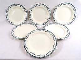 6 Assiettes Plates A Manger Vintage Terre De Fer Modele Vincennes Salins Vaisselle Vintage Vintage Crockery Plates Crockery