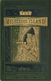 Mysterious Island Book Cover Art Vintage Book Covers Book Art