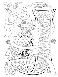 Our set of illuminated alphabet colouring pages follows that tradition but we are providing two versions per letter one simple and one more traditional so that everyone can enjoy colouring them in. Dover Celtic Alphabet Celtic Alphabet Celtic Coloring Alphabet Coloring Pages