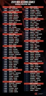 Home fantasy podcasts scores schedule standings. Schedule 2020 Nba Seeding Games Philippine Time