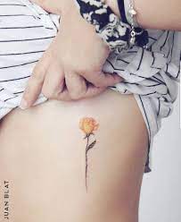 Small Yellow Rose Tattoo Yellow Rose Tattoos Rose Tattoos For Women Tiny Rose Tattoos
