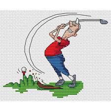 Check spelling or type a new query. Golfer Bad Drive Cross Stitch Kit Elite Designs