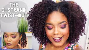 You can use a banana clip to create the look or pin hair up on each side. Natural Hairstyles The 3 Strand Twist Out Youtube