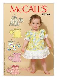M7307 Mccalls Patterns Sewing For Little Girls Baby