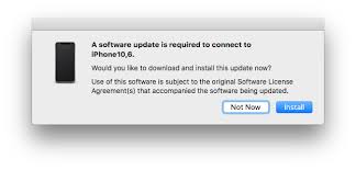 A Software Update Is Required To Connect To Your Ios Device Iphone Ask Different