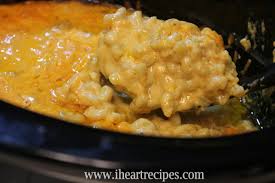 Macaroni is combined with canned cheese soup, topped with shredded colby cheese and baked. Slow Cooker Macaroni And Cheese I Heart Recipes