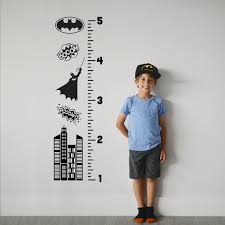 Growth Chart Decal Batman Sticker Height Chart Wall Decal