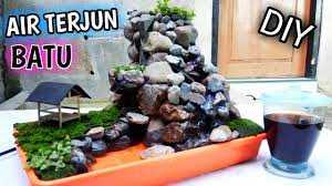 Cara Membuat Air Terjun Batu Alam Youtube