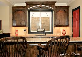 Knotty Alder Wood And Stained With A Custom Mixture Of Minwax Jacobean And Dark Walnut Basement Remodeling Home Remodeling Remodel