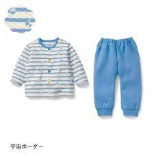 値下げ ベビー服 サイドボタン付きニットキルトセパレートパジャマ ベビー服 パジャマ ボタン