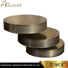 A brass coffee table is a gorgeous accent piece that will fit in well with both rustic and modern furniture. China Antique Classic Three Circle Round Brass Coffee Table China Tables Living Room Furniture