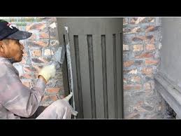 Stone dust, bricks, lime, cement, c.g.i. How To Decorate Round Columns Professionally Creating Straight Lines Using Sand And Cement 1 9 Youtube
