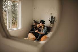 Cozy Indoor Portland Session Corrie Mahr Photography Oregon Wedding Photographer Cozy Couple Anniversary Photoshoot Indoor Photography