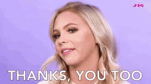 Thank You Thanks You Too GIF