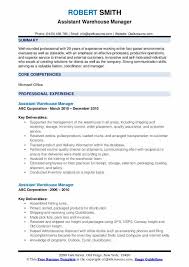 We've got an extensive library of free images, and. Assistant Warehouse Manager Resume Samples Qwikresume