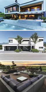 luxurioses einfamilienhaus modern mit flachdach garage pool bauen haus design ideen inne village house design architecture model house dream house exterior