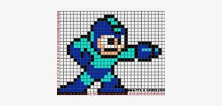 Students can draw and represent objects as pixel art by coloring cells in the spreadsheet grid. Megaman Sprite Grid Mega Man Pixel Art 400x314 Png Download Pngkit