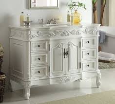 Bathroom vanities with tops if you are thinking about selecting a bathroom vanity that comes equipped with a top, then make sure that you coordinate the countertop style to the rest of your bath. Adelina 42 Inch Traditional Style Antique White White Bathroom Vanity