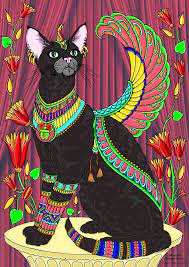 Stunning Egyptian Cat By Jolene Harris Egyptian Cat Egyptian Cats Cat Art