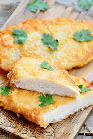 Lightly beat 4 eggs, and add to flour mixture. Fried Chicken Steaks In Egg Batter Homemade Chicken Steaks On A Wooden Board Easy Chicken Fillet Recipe For Dinner Vertical Photo Closeup Stock Photo Picture And Royalty Free Image Image 84675675