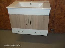 Új fürdőszoba mosdó szekrény, fürdőszoba bútor, falra szerelhető  mosdószekrény + mosdó 2A-1F 75 cm