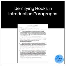 Identifying Hooks In Introduction Paragraphs Worksheet Introduction Paragraph Introduction Paragraph Examples Paragraph Worksheets