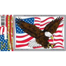 American flag car window decal. Bald Eagle American Flag Car Decal On Sale Overstock 11691170