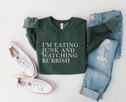 Home Alone Sweatshirt, Eating Junk and Watching Rubbish, Christmas  Sweatshirt, Holiday Clothing Women, Ugly Holiday Sweaters, Home Alone