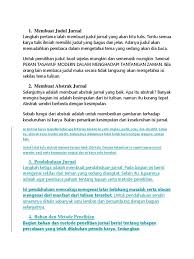 Abstrak (abstract) merupakan sebuah elemen yang harus ada dalam semua jenis tulisan akademis, mis. Indikator Jurnal Docx