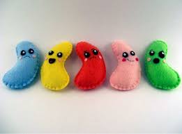 4.5 out of 5 stars. Five Felt Kawaii Jelly Bean Plushies Felt Ornaments Felt Crafts Felt Toys