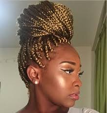 Blonde Black And Brown Box Braids Love This Braided Bun Braided Hairstyles Braided Hairstyles Easy Blonde Box Braids