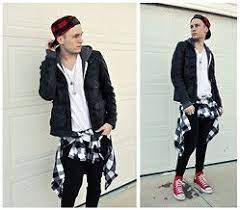 Dakota A Asos Buffalo Check Hat Converse Red Chuck Taylor High Tops H M Leather Jacket American Apparel Grey Red Chucks Fashion Joggers Revival Clothing