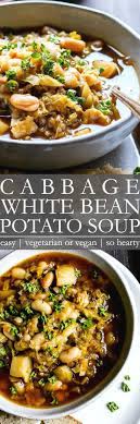 Add the shredded cabbage, bay leaf, peppercorns, dill sprigs and fresh thyme. Hearty Easy Nourishing And So Mouth Watering White Bean Cabbage Soup Is A Steamy One Pot R Clean Eating Vegetarian Recipes Cabbage Soup Recipes Stew Recipes