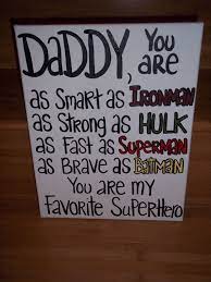 Superhero Hand Painted Canvas For Dad Diy Christmas Gifts For Dad Diy Father S Day Gifts Father S Day Diy