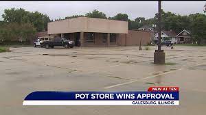 The city is 45 mi northwest of peoria. Galesburg Approves New Location For Marijuana Dispensary Wqad Com