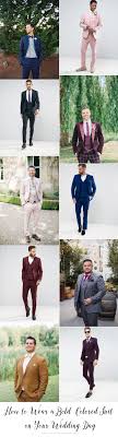 Traditionally, you should always have some form of neckwear. How To Wear A Bold Colored Suit On Your Wedding Day Chic Vintage Brides Chic Vintage Brides