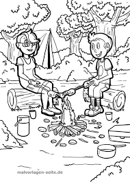 Fire coloring pages can help you teach your children about the importance of fire safety. Coloring Page Campfire Vacation Free Coloring Pages