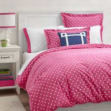 Sham has a center closure. Pink Magenta Dottie Teen Duvet Cover Sham Pottery Barn Teen