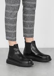 Chelsea boots for women and chelsea boots for men are the perfect pair of boots for urban living. Alexander Mcqueen Hybrid Black Leather Chelsea Boots Harvey Nichols
