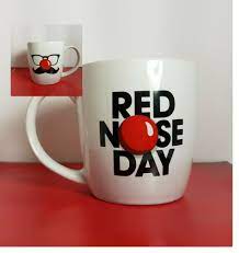 Red Nose Day Coffee Cup White Novelty Tea Mug 14 Oz Kitchen Dinnerware Glassware Ebay Red Nose Day Tea Mugs Mugs