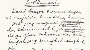 Maybe you would like to learn more about one of these? Teks Proklamasi Tulisan Soekarno Akan Dipamerkan Di Istana Negara