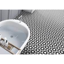 There hasn't been much talk of my bathroom remodel since i posted some of my finalized design decisions in february. Retro Black Feature Floor 33cm X 33cm Floor Tile