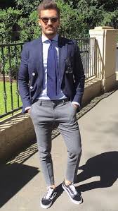 Black Blazer Grey Pants Blue Shirt Menswear Mensfashion Mensstyle Menstyle Style Fashion Classy In 2020 Blue Blazer Outfit Men Smart Casual Menswear Blazer Outfits Men