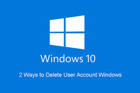 See several methods of how it can be done. 2 Reliable Ways To Delete User Account Windows 10