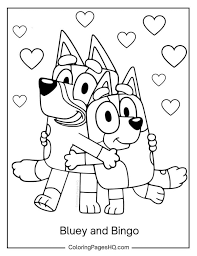 bluey coloring page