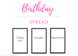 An oracle reading can be done by either intuitively pulling any card that calls to you, or laying them down in a specific spread. How To Do A Birthday Tarot Or Oracle Spread Cauldrons And Cupcakes