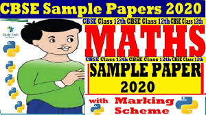 Cbse Class 12 Mathematics Sample Paper 2020 Cbse Class 12 Maths Board Cbse Class 12 Maths Class 12 Maths Sample Paper